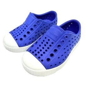 Native Jefferson Toddler Blue White Slip On Shoes Lightweight Water Friendly C5